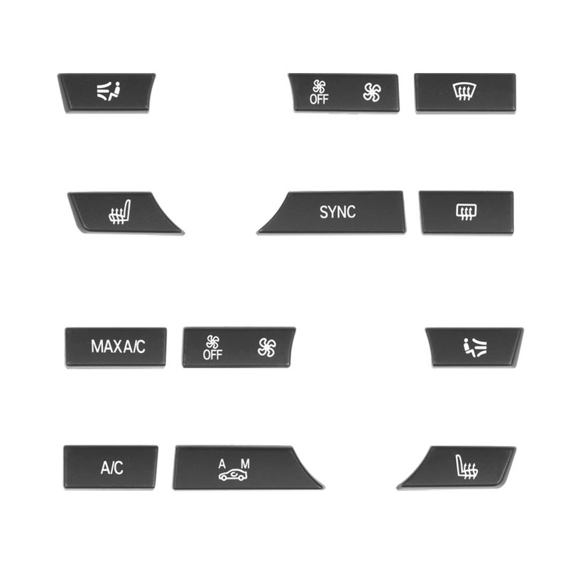 Jaronx Compatible with BMW Climate Control Button 12PCS AC Climate AC Heater Fan Speed Button Replacement for 5 F07F10F116F06F12F137 F01F02F03X5 F15 X6 F16