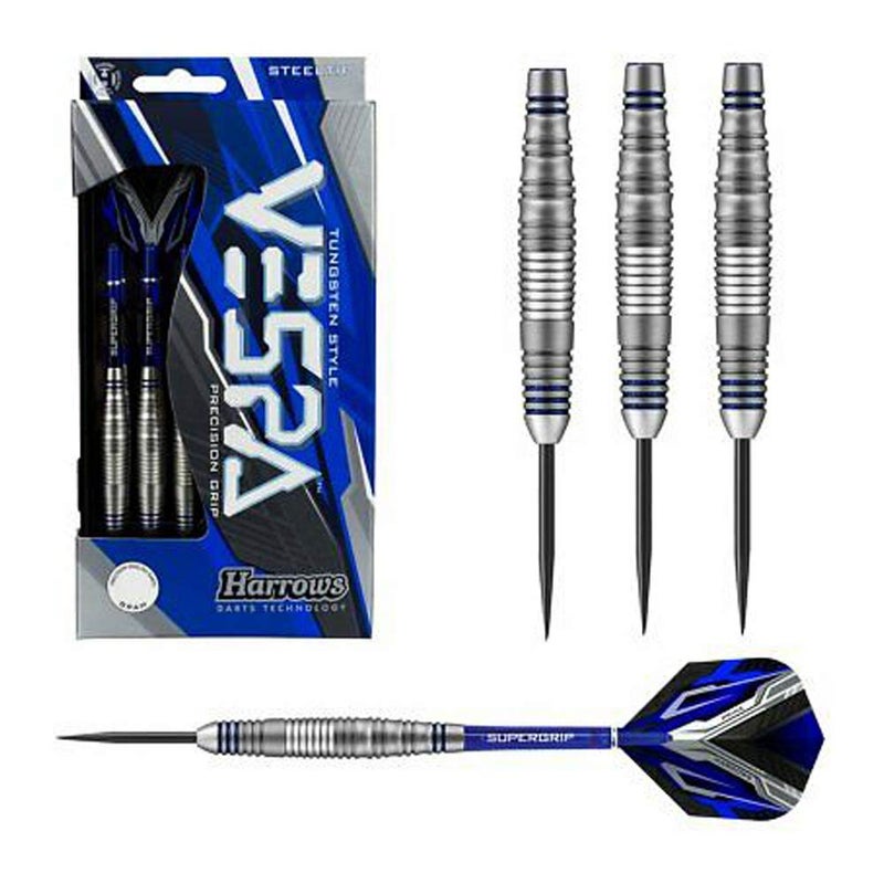 Harrows Vespa Darts, Steel Tip Brass w/Prime Flights & Supergrip Fusion Shafts, 24 Grams (22 Grams) - Image 5