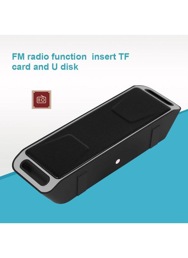 Portable Mini Outdoor Wireless Bluetooth  Speaker USB FM TF Card Built-in Mic Handsfree  Gray