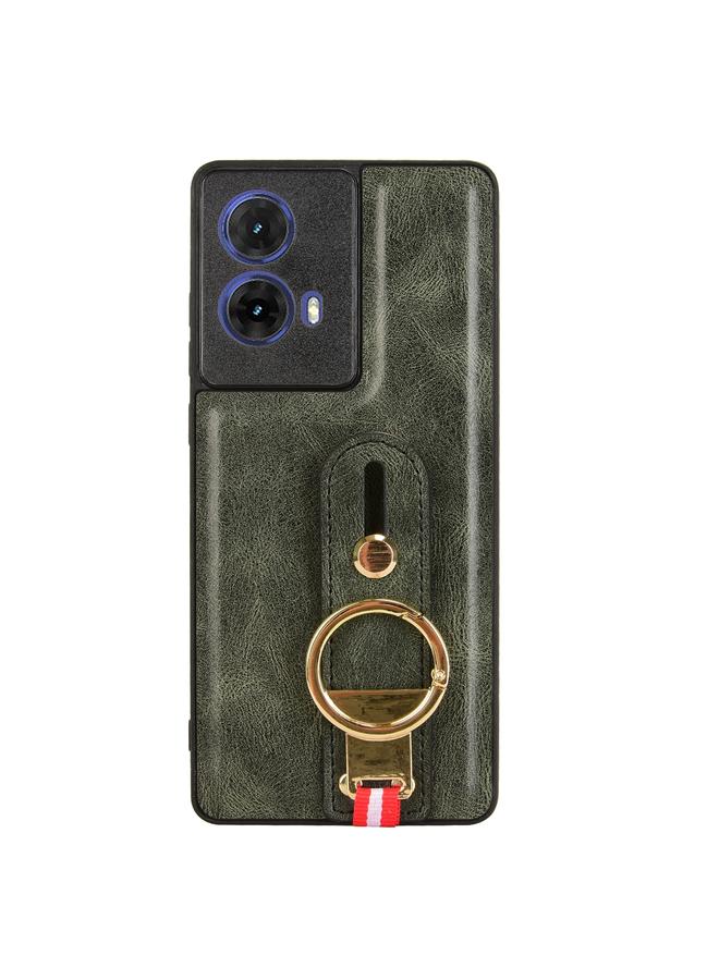 اس-توب جراب خلفي من الجلد لهاتف موتورولا موتو جي 85 5 جي مع سوار المعصم - Image 3