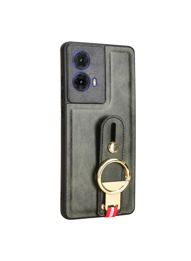 اس-توب جراب خلفي من الجلد لهاتف موتورولا موتو جي 85 5 جي مع سوار المعصم - Image 4