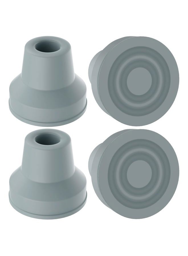 YF Replacement Cane Tips, 4pcs Quad Rubber Cane Tip 1/2 Inch Diameter Non-Slip Heavy Duty Extra Stability Cane Tip for Seniors Walking Stick, Safety Cane Crutch Accessories - Image 1