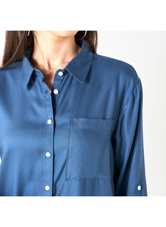 Lee Cooper Lee Cooper Solid Shirt with Pocket and Long Sleeves  - Image 4