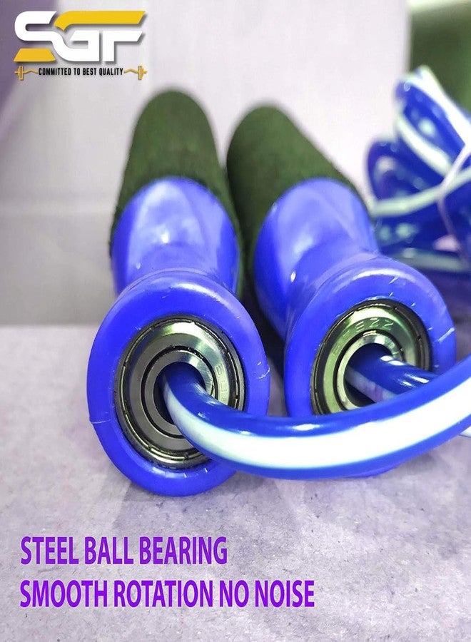 SGF Adjustable Skipping Rope for Men, Women & Children - Jump Rope for Exercise (Blue) - Image 2
