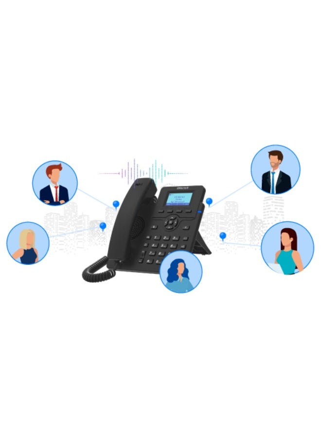 Dinstar C60U-W Wireless Wi-Fi IP Phone – Dual-Band 2.4G/5G, 2 SIP Accounts, HD Voice, 5-Way Conferencing VoIP Desk Phone - Image 5