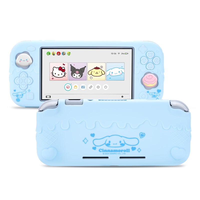 Kuitmor Switch Lite Protective CaseSoft Silicone Protective ShellAntiScratch Protective Cover Case for Switch Lite with 2 Thumb Grip CapsBlue Cinnamoroll - Image 2