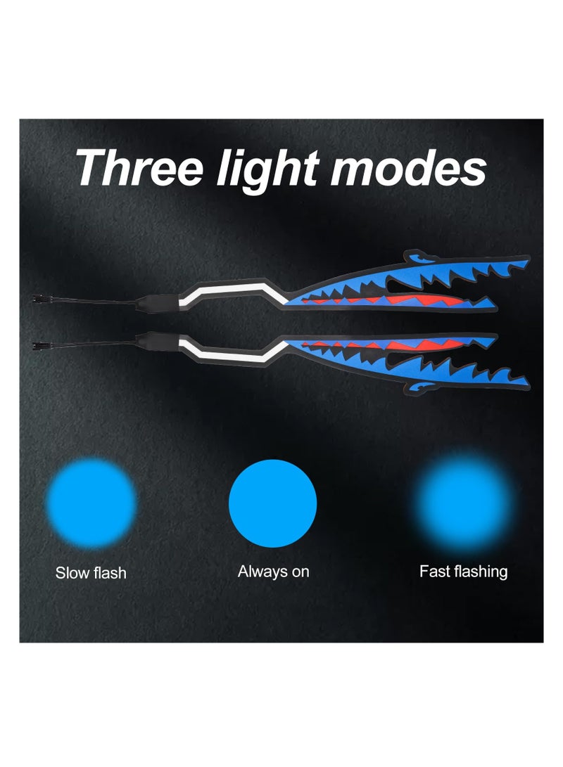 Motorcycle Helmet Light Bar, Cold Light Motorcycle Helmet LED Sticker Kit, Light Strip for Motorcycle Helmet DIY Night Signal Light Luminous Stripe Sticker, Motorcycle Light Strip Waterproof - Image 2