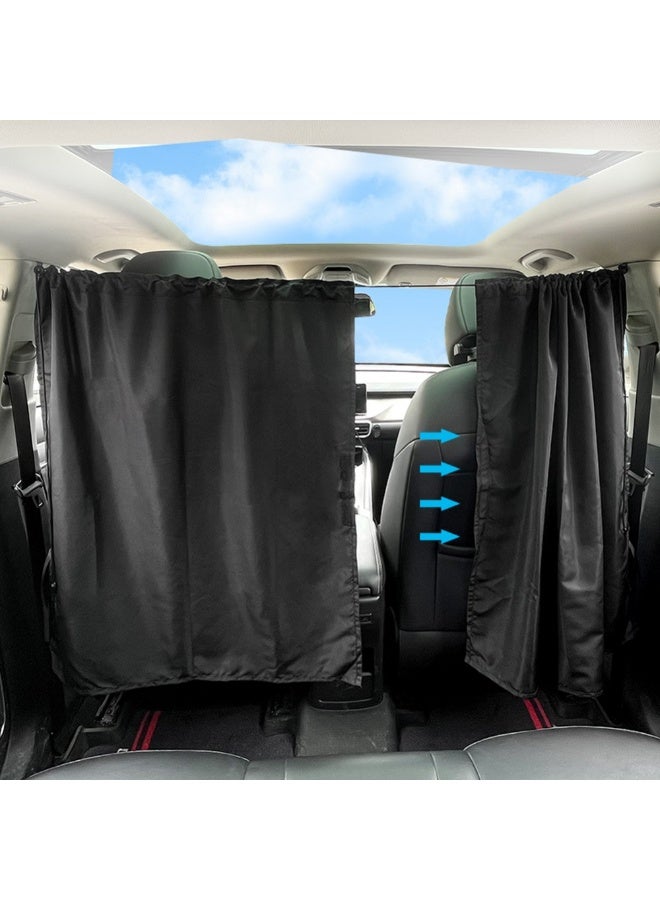 Car Divider Curtain, Universal Blackout Protective Privacy Covers for Auto, Detachable UV Sun Shades for Travel Camping Nap Sleeping, Automobile Interior Accessories, 140X80cm - Image 2