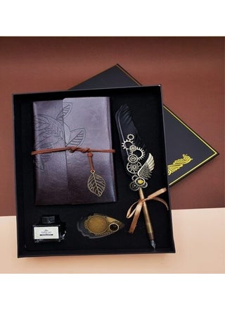 Ink Dip Pen Set is a Special Gift with its Special Design and Appearance. The Notebook and Pen Set has a Vintage Look and the People You Will Gift It to Will Love the Gift Set. - pzsku/ZE518E033B71338D2B434Z/45/_/1730593371/06a19a91-d6a9-41b0-bba7-cf7edc8a0cce