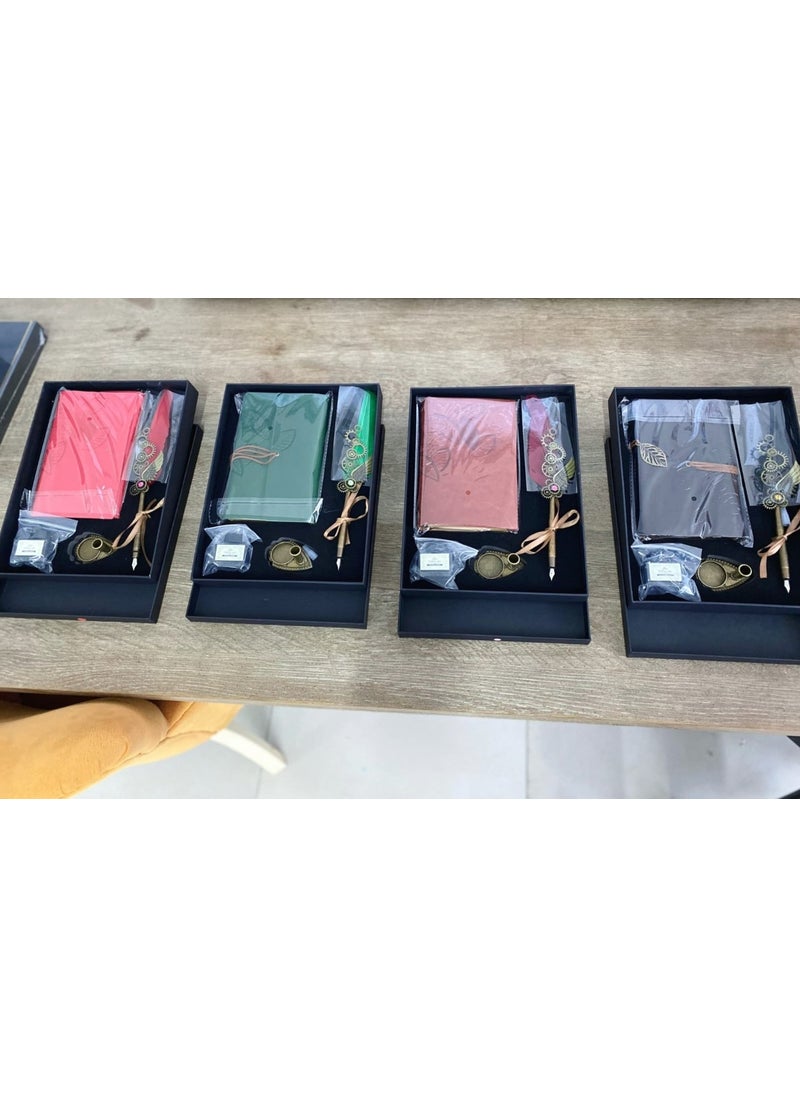 Ink Dip Pen Set is a Special Gift with its Special Design and Appearance. The Notebook and Pen Set has a Vintage Look and the People You Will Gift It to Will Love the Gift Set.