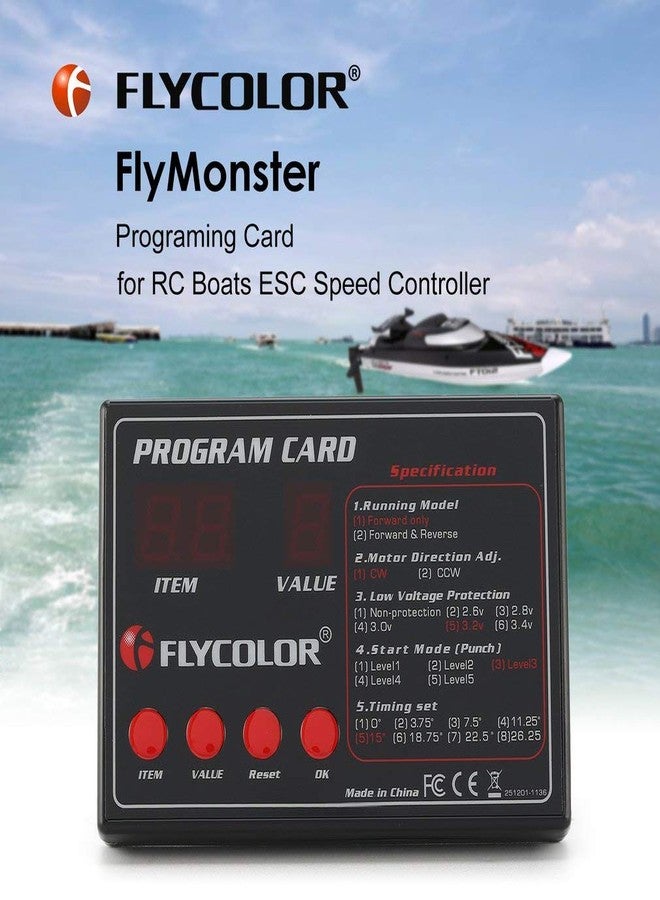 Flycolor بطاقة برمجة FLYCOLOR FlyMonster لوحدات التحكم عن بُعد لقوارب RC ESC وحدة التحكم في السرعة الإلكترونية (70A/90A/120A/150A) - Image 4