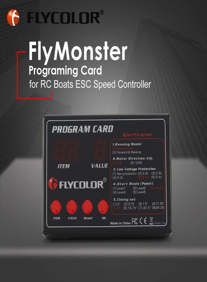 Flycolor بطاقة برمجة FLYCOLOR FlyMonster لوحدات التحكم عن بُعد لقوارب RC ESC وحدة التحكم في السرعة الإلكترونية (70A/90A/120A/150A) - Image 3