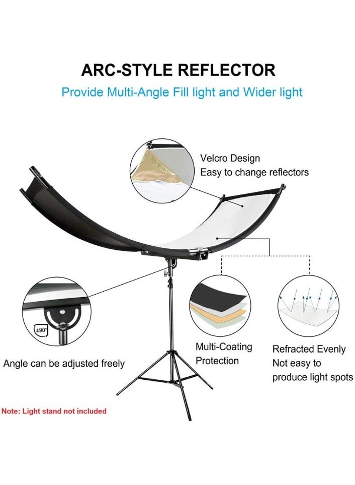 eWINNER Curved Photography Lighting Reflector for Photo Video Studio Shooting (U Tyle) - Image 2