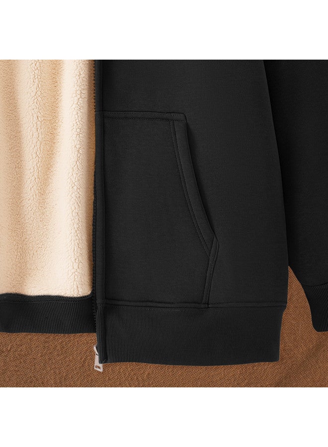 Flying in the snow Heavyweight Faux Lamb Fleece Cardigan Sweatshirt For Women, Autumn/winter Fleece-lined Design, Korean-style Minimalist, Loose-fitting Jacket For Petite Figures - Image 5