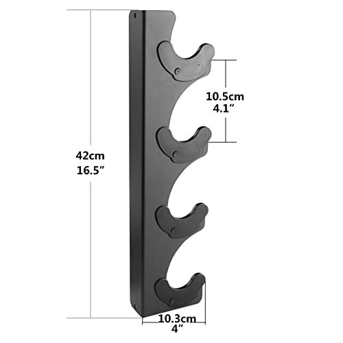 Lovind Horizontal Barbell Rack 4 Bars Holder Wall Mounted Barbell Holder Barbells Storage Rack Weight Bar Holder for Gym - Image 2