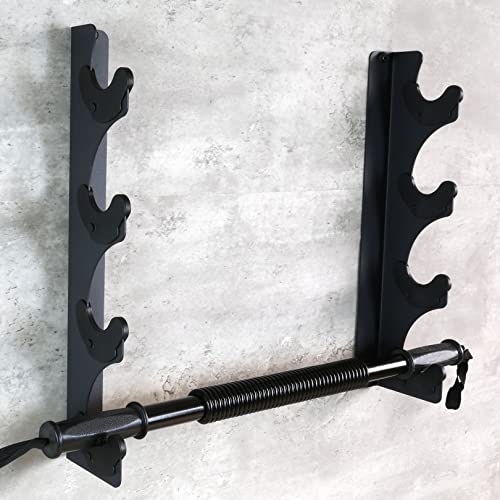 Lovind Horizontal Barbell Rack 4 Bars Holder Wall Mounted Barbell Holder Barbells Storage Rack Weight Bar Holder for Gym - Image 5