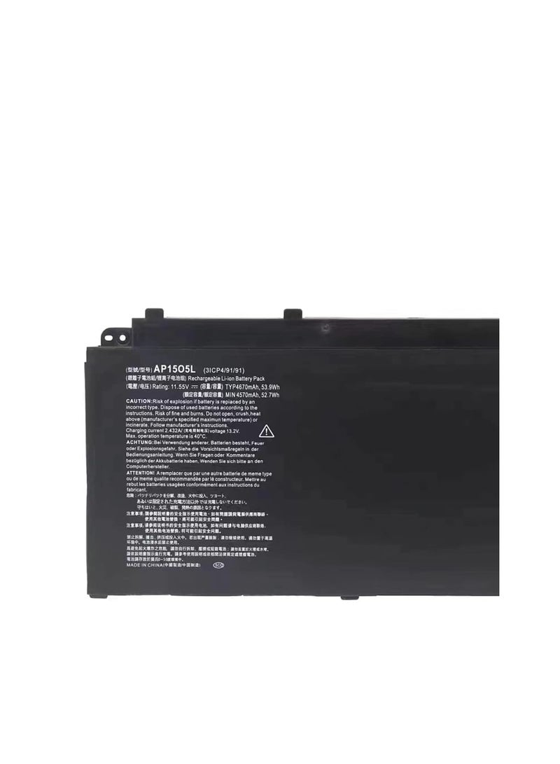 Terabyte بطارية AP15O5L متوافقة مع Acer Aspire S13 S5-371 Chromebook R13 CB5-312T Swift 1 SF114-32 Swift 5 SF514-51 SF515-51T Predator Triton 700 PT715-51 Spin 5 SP513-52N SP513-52NP AP1505L 53.9Wh - Image 2