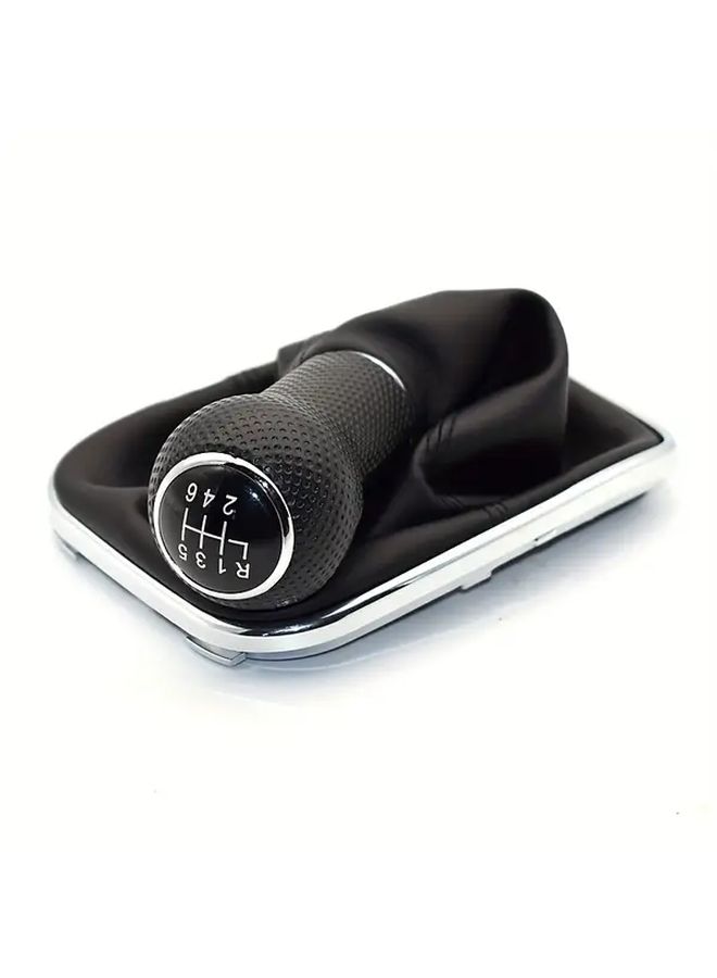 Silver Edge 5 Speed 12mm Gear Shift Knob Lever Shifter Gaiter Boot For Vw Golf 4 Mk4 Gti R32 Bora Jetta 1999 2004 - Image 3