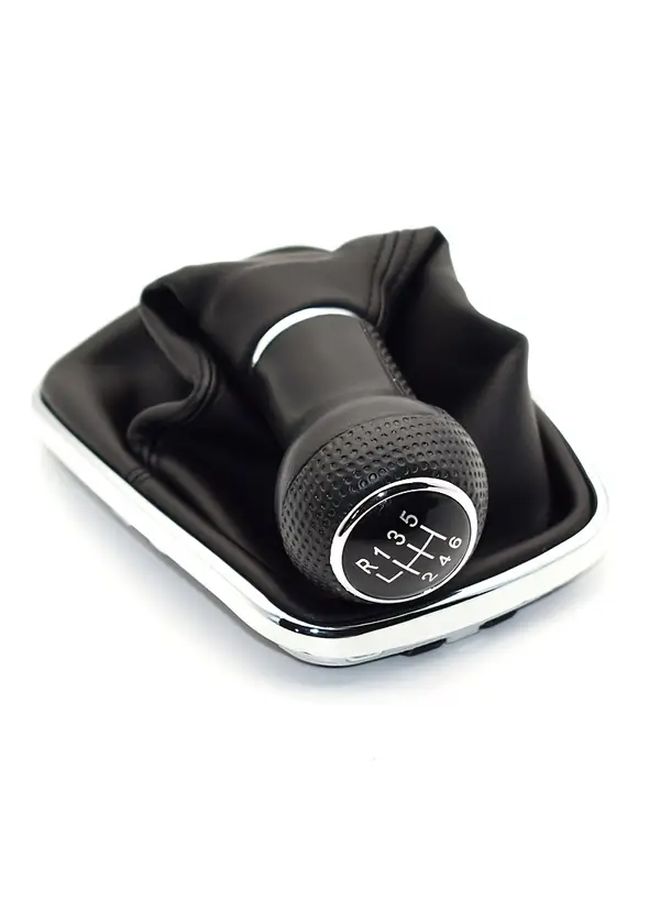 Silver Edge 5 Speed 12mm Gear Shift Knob Lever Shifter Gaiter Boot For Vw Golf 4 Mk4 Gti R32 Bora Jetta 1999 2004 - Image 1