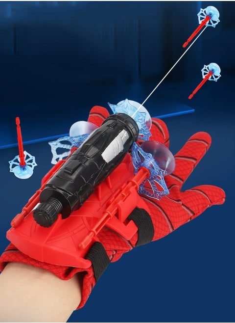 Superhero Launcher Gloves for Spiderman, Hero Launcher Wrist Toy Set, Super Hero Web Shooter for Kids, Spider Launcher Wrist Toys Costume Cosplay Hero Props Gift
