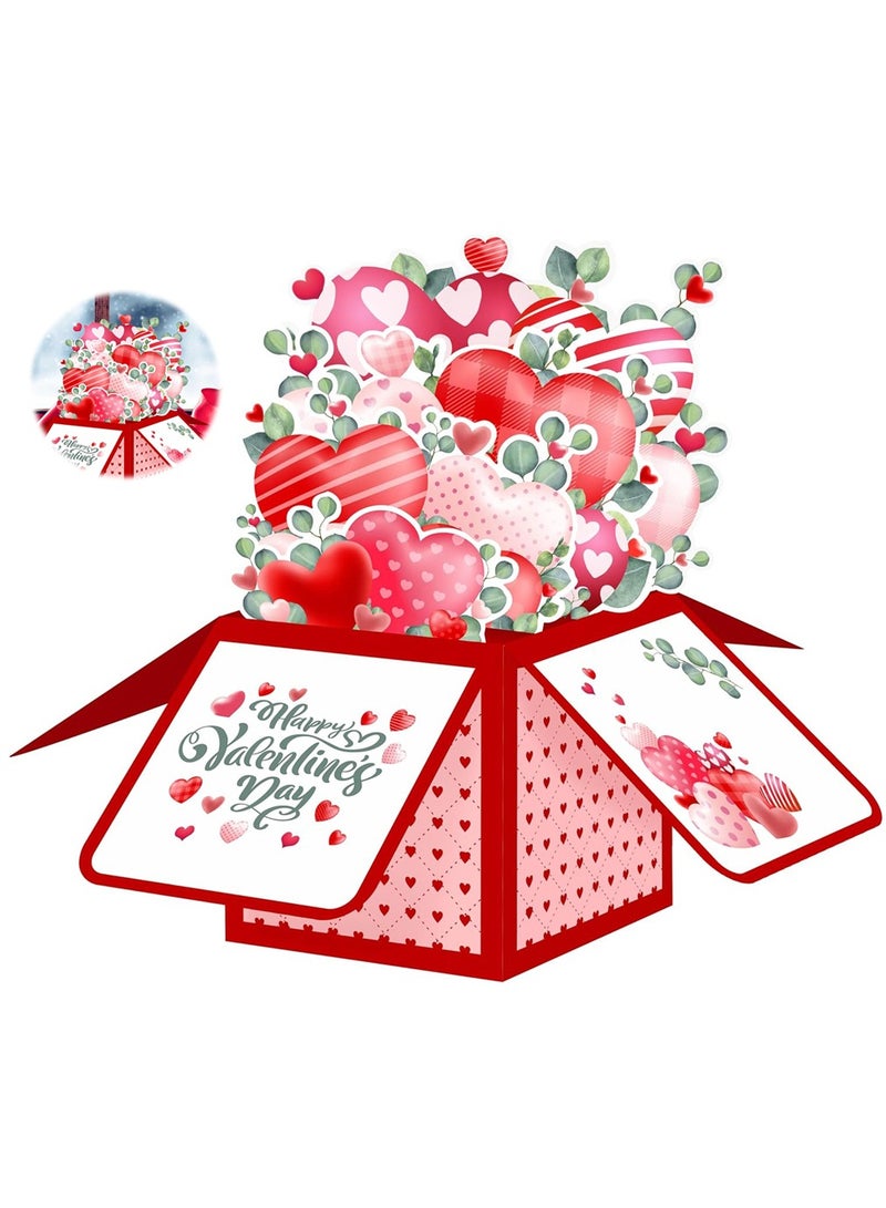 Generic 3D Pop Up Card, Bouquet Card, Romantic Watercolor Roses Flower Bouquet with Note Card and Envelope, Great for Gift  - Image 1