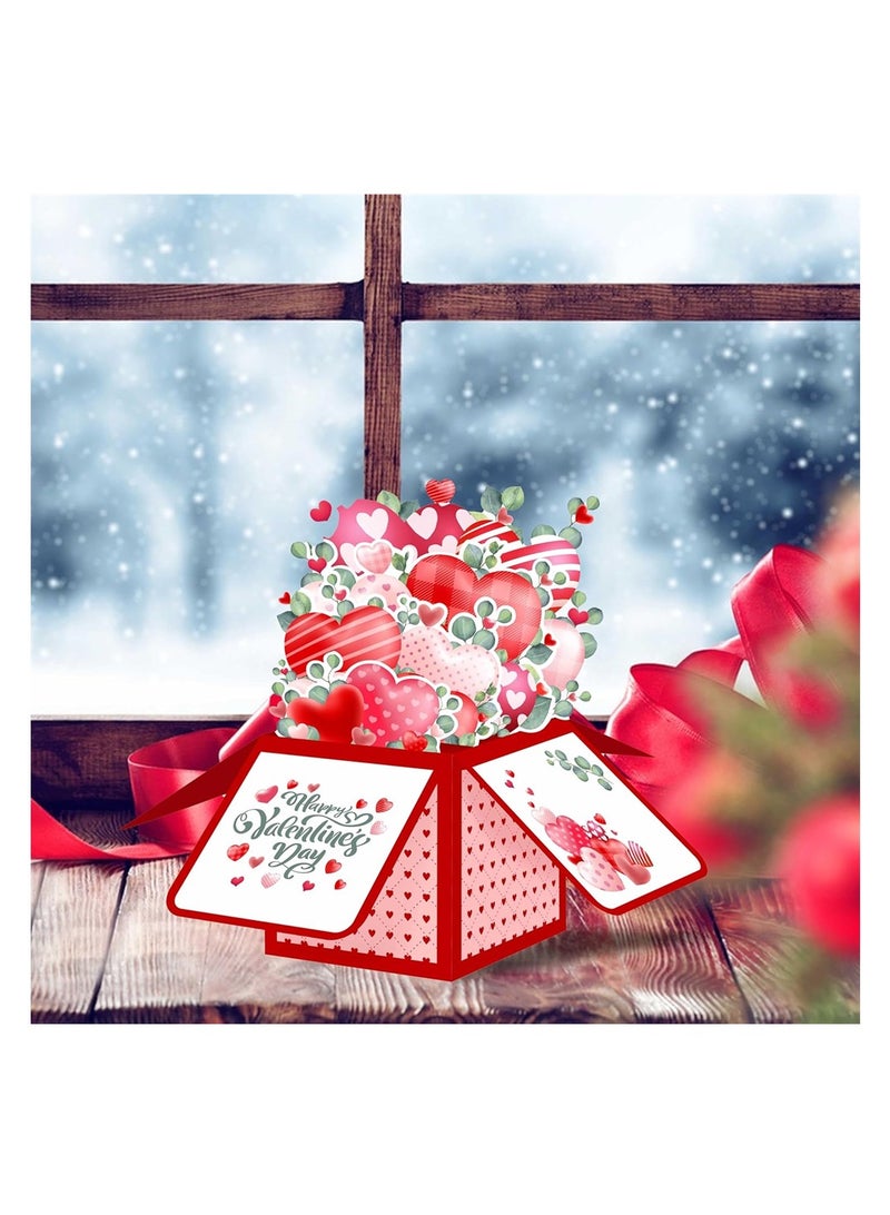 Generic 3D Pop Up Card, Bouquet Card, Romantic Watercolor Roses Flower Bouquet with Note Card and Envelope, Great for Gift  - Image 5