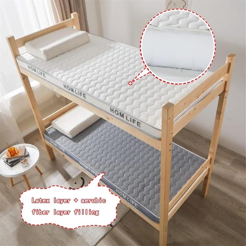 Japanese Futon Mattress,Tatami Mattress, Thin Futon Mattress Soft Portable Sleeping Pad Foldable Roll Up Double Mattress Dormitory Japanese Style Floor Mattress Camping Tatami Mat(White 5cm,King(180x2 - Image 5