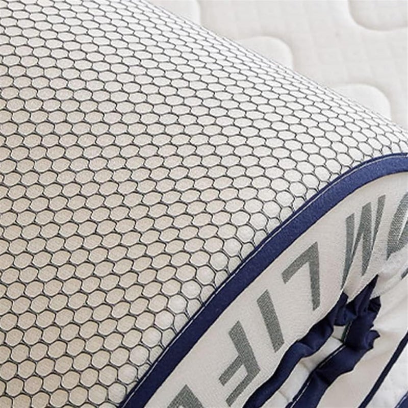 Japanese Futon Mattress,Tatami Mattress, Thin Futon Mattress Soft Portable Sleeping Pad Foldable Roll Up Double Mattress Dormitory Japanese Style Floor Mattress Camping Tatami Mat(White 5cm,King(180x2 - Image 3