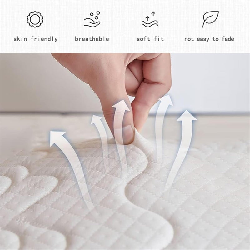 Japanese Futon Mattress,Tatami Mattress, Thin Futon Mattress Soft Portable Sleeping Pad Foldable Roll Up Double Mattress Dormitory Japanese Style Floor Mattress Camping Tatami Mat(White 5cm,King(180x2 - Image 4