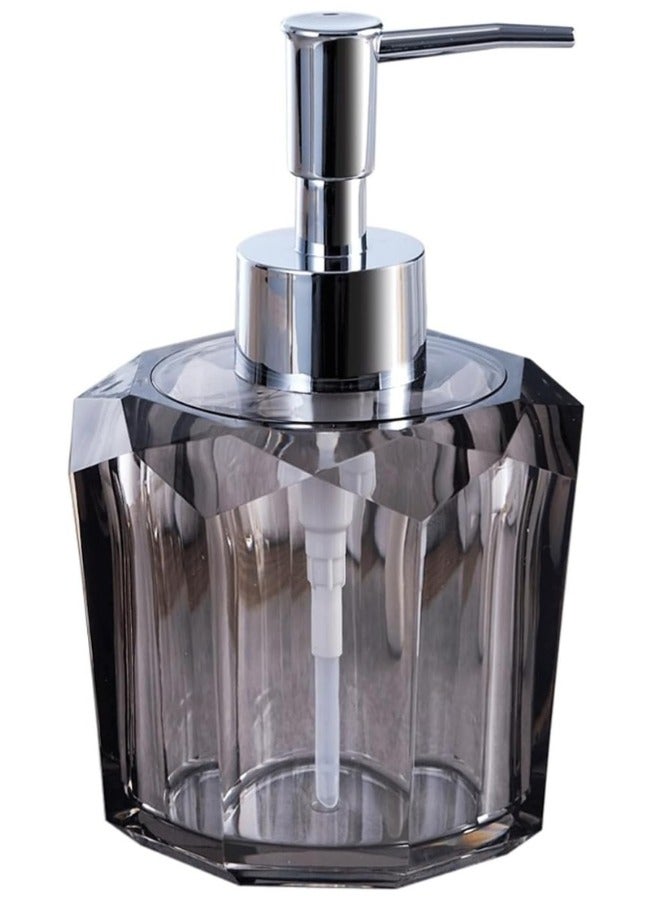 Happy Home Acrylic Soap Dispenser Pump for Bathroom and Kitchen, Refillable Hand Washing (210ml - Black) Anti-break - Image 1