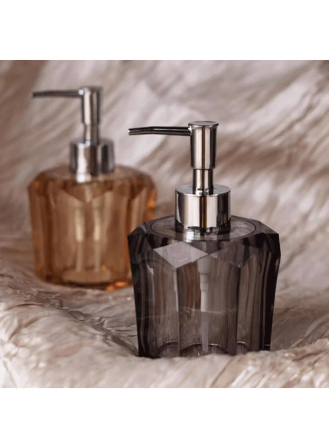 Happy Home Acrylic Soap Dispenser Pump for Bathroom and Kitchen, Refillable Hand Washing (210ml - Black) Anti-break - Image 3