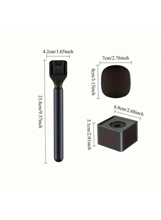 Wireless Microphone Adapter Set with Handheld Stick Sponge Cover and Microphone Flag - Image 2