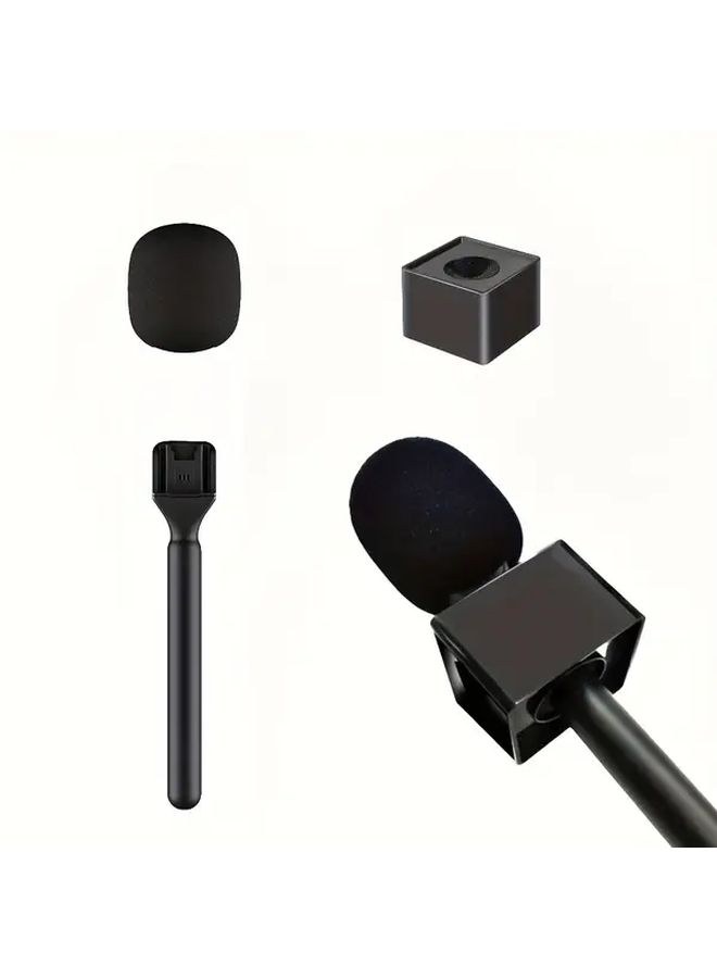 Wireless Microphone Adapter Set with Handheld Stick Sponge Cover and Microphone Flag - Image 4