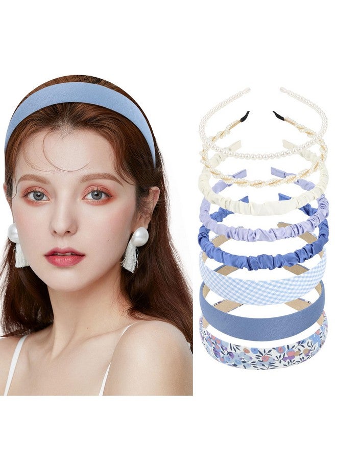 AMCAMI Fashion Headbands for Women Girls 8 Pcs Fashion Hair Accessories Set Head Bands for Women'S Hair Headbands for Girls Fashion Accessories Cute Headbands for Women Non Slip Headbands for Women - Image 1