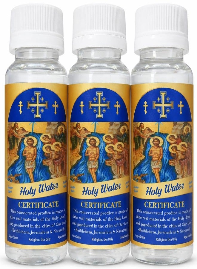 ZULUF Jordan River Holy Water Set of 3 – Blessed Water from Baptism Site for House Blessing, Healing, Spiritual Use - Image 1