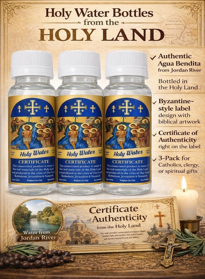 ZULUF Jordan River Holy Water Set of 3 – Blessed Water from Baptism Site for House Blessing, Healing, Spiritual Use - Image 5