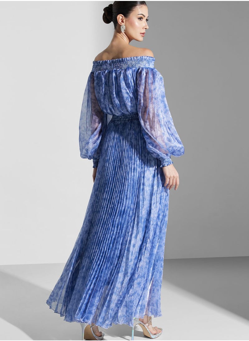 Iyra Balloon Sleeve Ruched Detail Dress  - Image 2