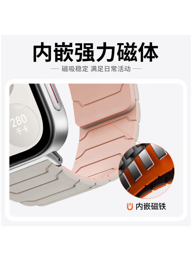 Wei Qiantu Warrior Armor Magnetic Strap For Huawei Fit4Pro/Fit4/Fit3 Watch Band 20Mm Interface [Pink Sand] - Image 1