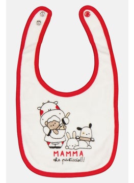 Chicco Toddlers Boy Graphic Print Terry Bib, White Combo  - Image 1