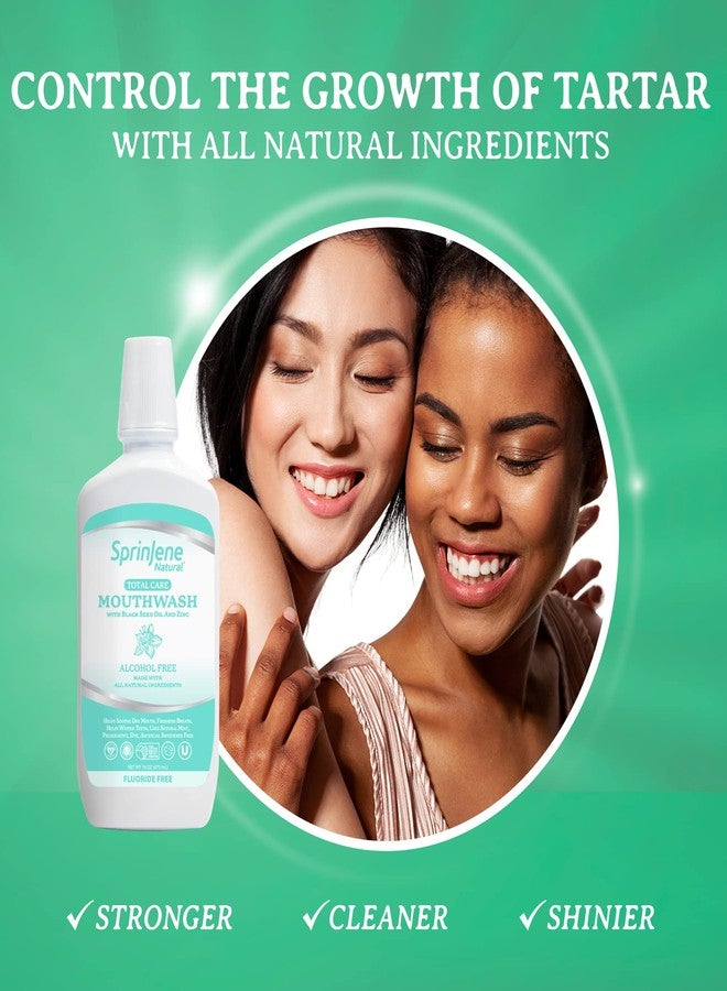 سبرين جين غسول الفم سبرينجين الخالي من الفلورايد والكحول، لنَفَسٍ منعش، ولصحة اللثة، وتبييض الأسنان في حالات جفاف الفم، مع زيت حبة البركة والزنك والزيليتول - طبيعي بالكامل، نباتي، خالٍ من الغلوتين، كوشير، حلال، خالٍ من كبريتات لوريل الصوديوم، وغير سام. - Image 5