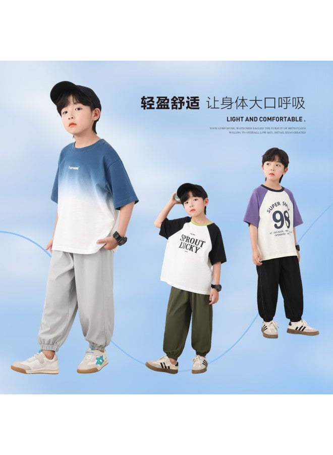 Zuoxi Boys' Pants Summer Thin Breathable Large Kids Loose Fit Sports Casual Long Pants Stylish Children Mosquito-proof Trendy Trousers - Image 5