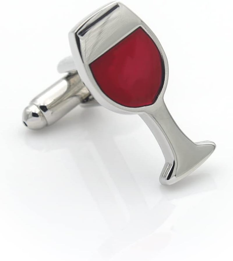 Vcufflinks Wine Bottle and Glass Cufflinks - Image 4