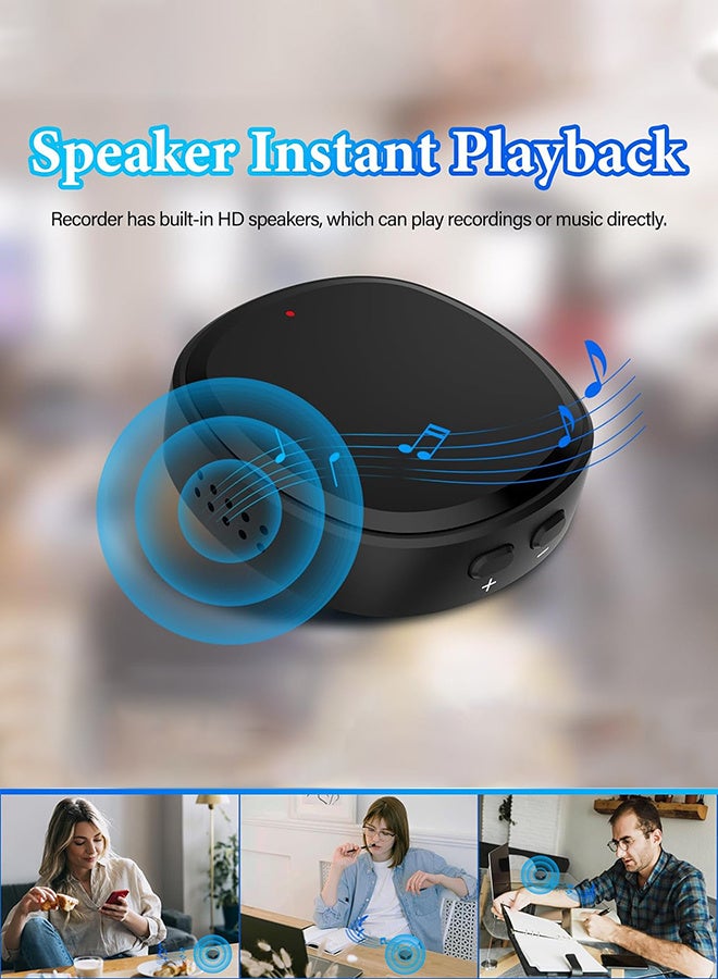 Magnetic Voice Recorder 128G (1600 Hour) - Recording Device MP3 Records with 70 Hours Battery Time, USB-C Audio Recorder for Work, Lectures, Meetings, Interviews - Image 3