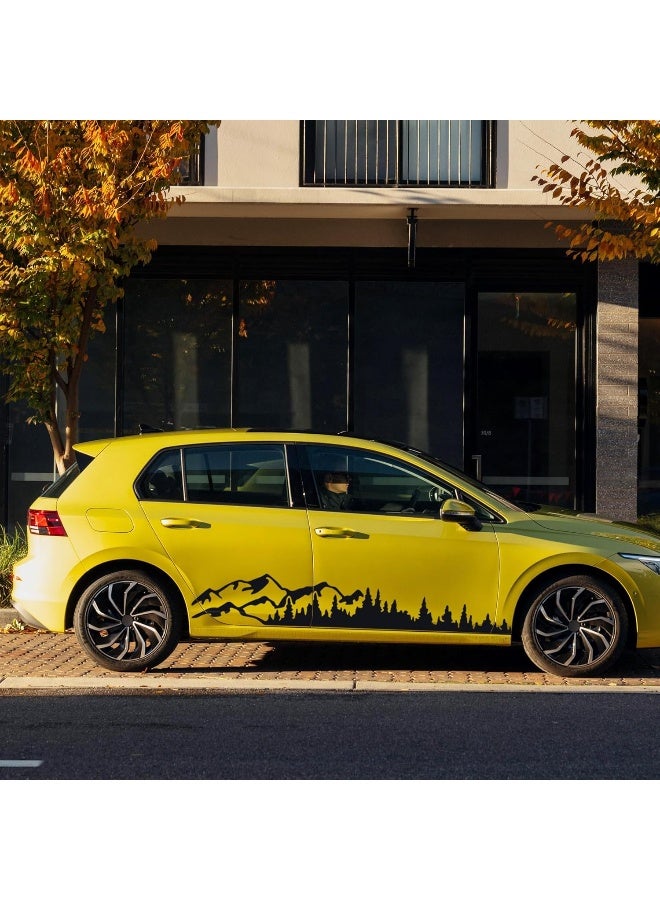 TOMALL 1 Pair 77.4'' Mountain Tree Forest Vinyl Decals for Car Body Door Side Auto Mountains Graphic Stickers Decoration for SUV Off-Road Vehicles Universal Stickers Accessories (B-Black-Large) - Image 4