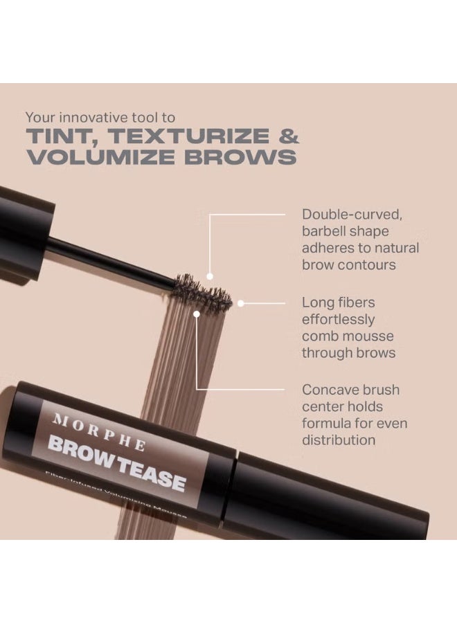 Morphe Brow Tease Fiber-Infused Volumising Mousse - Macadamia - Image 3