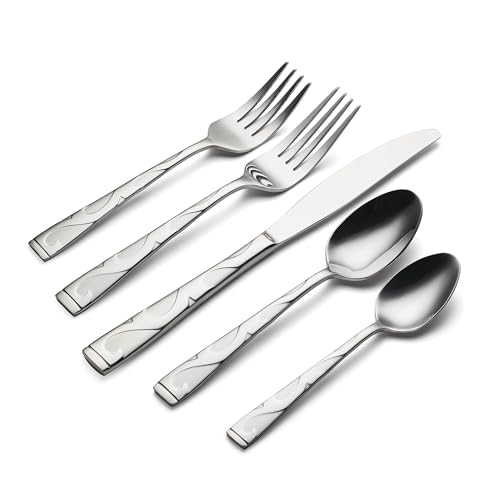 Oneida Tuscany 20-Piece Flatware Set, Service for 4, Silver - Image 3