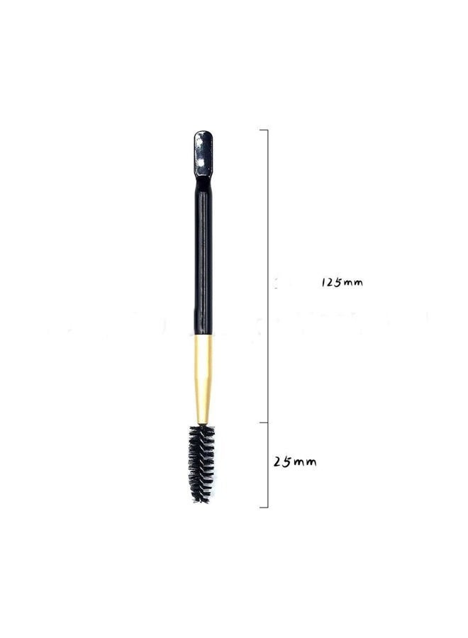 TEONEI Brow Gel Spatula and Spoolie Brush,Eyebrow Applicator Brush with Spatula,Double-Headed Eyelashes Curler Volume Tool,4PCS - Image 2