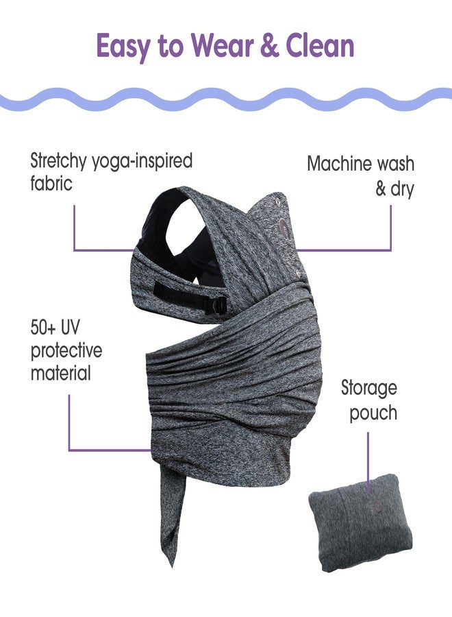 Boppy ComfyFit Adjustable Baby Carrier, 8-35lbs, Heathered Gray, Hybrid Carrier, Newborn to Toddler with Adjustable Straps & Comfort of A Baby Wrap - Image 4