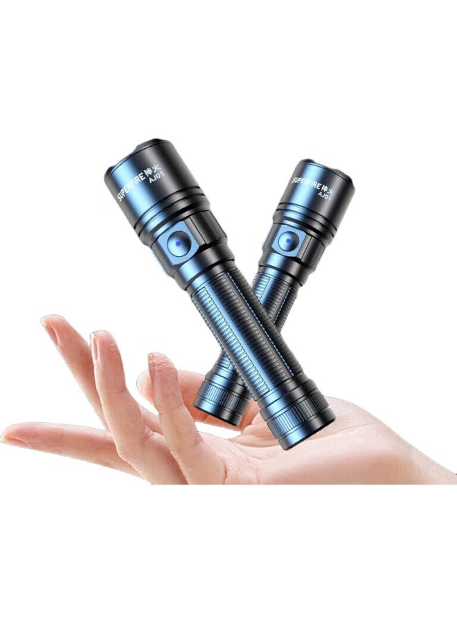 SupFire Aj01 Zoomable Flashlight, High Brightness, Long Battery Life, Ultra-Bright, Military-Grade, Outdoor, Compact, Home-Use, Sky-Piercing, 2000 Lumens - Image 1