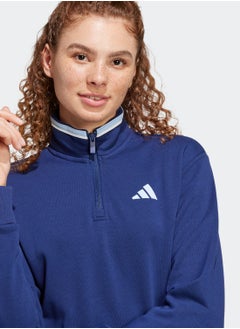 Adidas Essentials Color Pop French Terry Crop Quarter-Zip Track Jacket  - Image 4